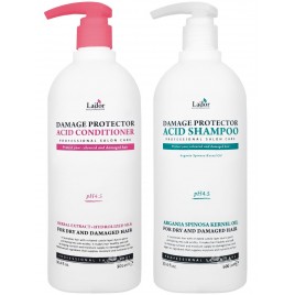 Шампунь и кондиционер для поврежденных волос  Lador Damage Protector Acid Shampoo & Conditioner, 2 x 900мл