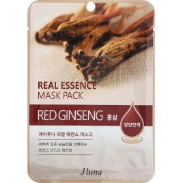 Тканевая маска с красным женьшенем ДЛЯ СУЖЕНИЯ ПОР Juno Real Essence Mask Pack Red Ginseng, 25 мл